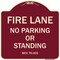 Signmission Michigan Fire Lane No Parking or Standing Heavy-Gauge Aluminum Sign, 18" x 18", BU-1818-23876 A-DES-BU-1818-23876 - alternate 1